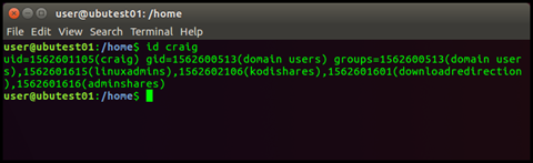 Join Ubuntu Workstation to a Windows Domain - ID command